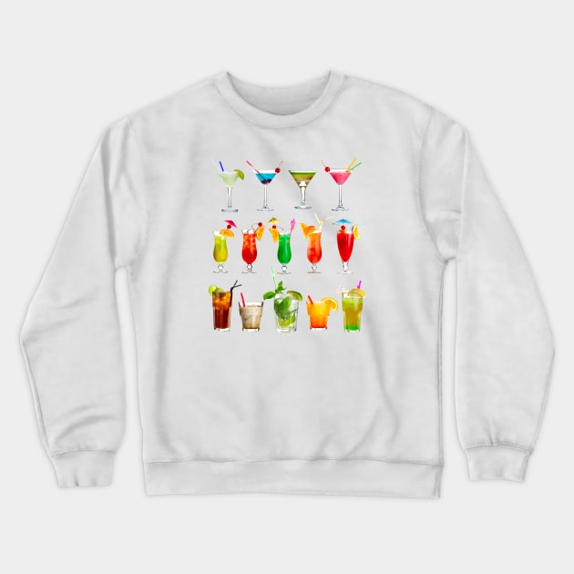 Cocktail Time Crewneck Sweatshirt by Mendi Art